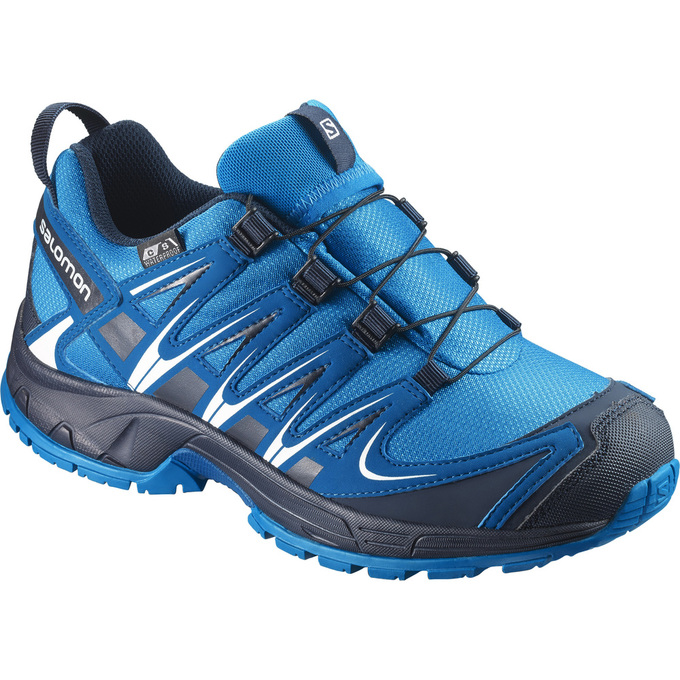 Salomon Singapore Kids Trail Running Shoes - XA PRO 3D CSWP K Blue | 47836-VMPC